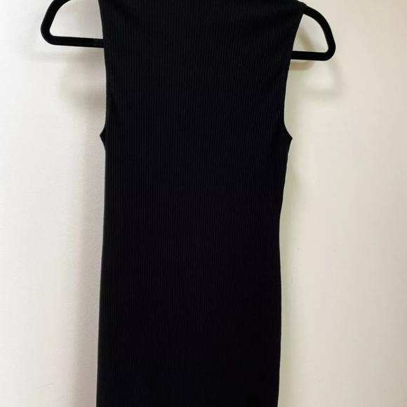 Reformation Little Black Dress Women's Size S With Side Slit Ruched - Picture 4 of 9